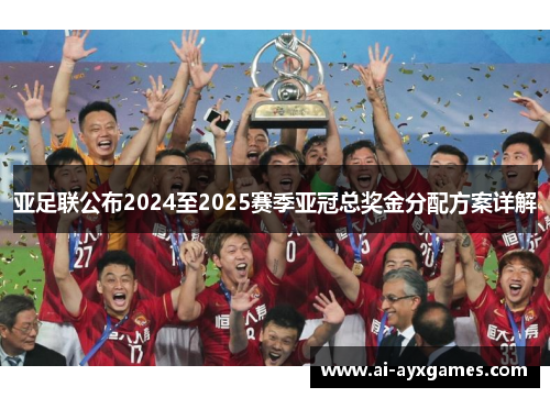 亚足联公布2024至2025赛季亚冠总奖金分配方案详解 亚足联公布2024至2025赛季亚冠总奖金分配方案详解